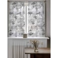thumbnail image 4 of Grey Abstract Curtains 54 Inch Length, Sheer Curtains for Bedroom Living Room Window Modern Oil Painted Art Contemporary Rod Pocket Voile Drapes Kitchen Curtains Small Half Window 52"x54" 2 Panels, 4 of 6