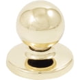 thumbnail image 2 of Die-Cast Round Bi-Fold Door Knob, 1-1/4 Inches with 1-3/4" Backplate, Polished Brass by Stone Harbor Hardware, 2 of 3