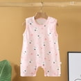 thumbnail image 2 of Zanarzt Baby Girl Summer Jumper Baby Girl Boy Summer Cotton Romper Clothes Sleeveless Comfy Rompers Tops Pink,6-12 Months, 2 of 4