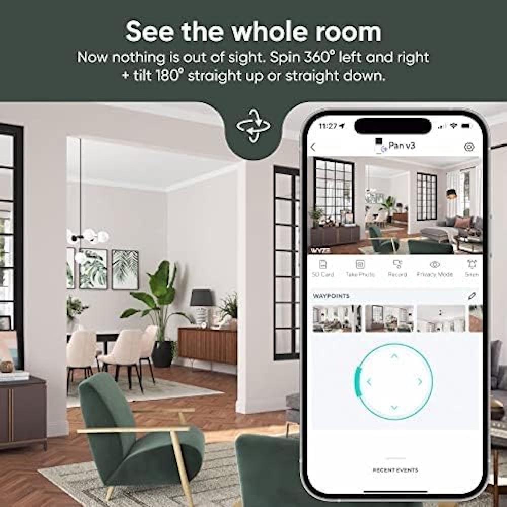 Wyze Cam Pan V3 Indoor/Outdoor Security Camera with 32GB Card photo 2