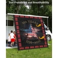 thumbnail image 3 of 4th of July RV Awning Sun Shade Screen 9'X7' 250 Years USA Mesh Sunscreen Patriotic Star Fireworks Awning Shade Screen with Zipper UV Blocker Completed Kits Outdoor Canopy for RV Motorhome Camper, 3 of 7