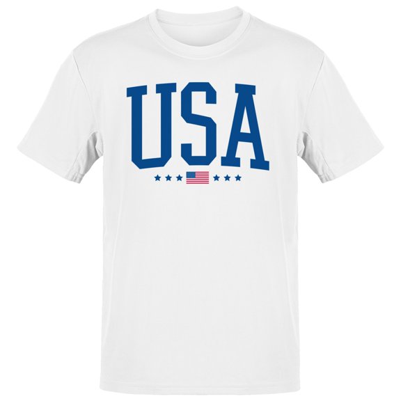 Smartprints USA Flag 2024 Men's T-Shirt White, Cotton, S