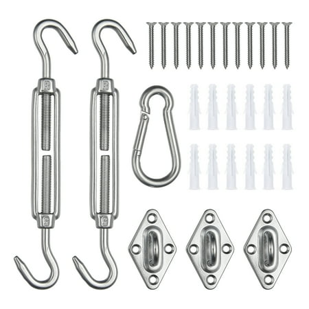 

30pcs With Screw Carabiner Turnbuckle Patio For Square Shade Sail Hardware Kit