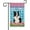Border Collie2, variant on Dog Spring Summer Welcome Garden Flag Boxer Tulip Flowers Blue Buffalo Plaid Outside Yard Decor Flag Banner 12.5X18 Inch Double Side Style 2