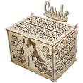 thumbnail image 1 of Wedding Reception Card Collecting Box Hollow Wooden Box Exquisite Wedding Card Gift Box, 1 of 8