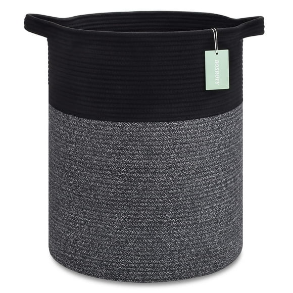 Cesta de lavandería BOSROTY, tamaño grande, 72 L, para ropa, color negro