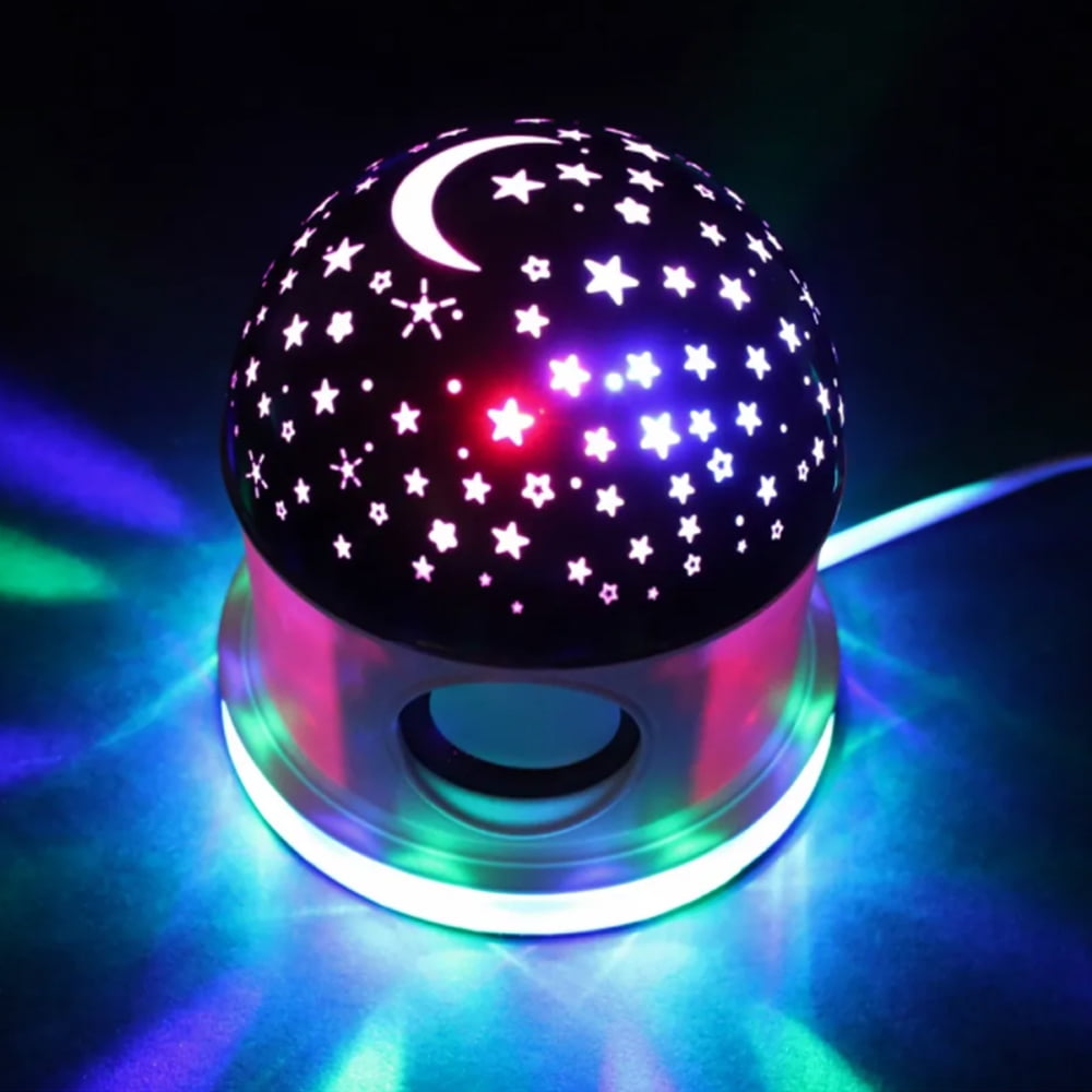Kids Star Projector Bedside Table Multicolor Lamp Bluetooth Speaker Night Light 