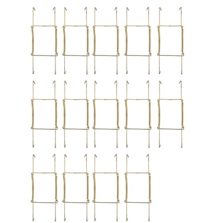 Spring Hanger - Metal 7.5 to 9 Inch Spring Plate Hangers Wall Rack Hook Display Gold Tone 14pcs