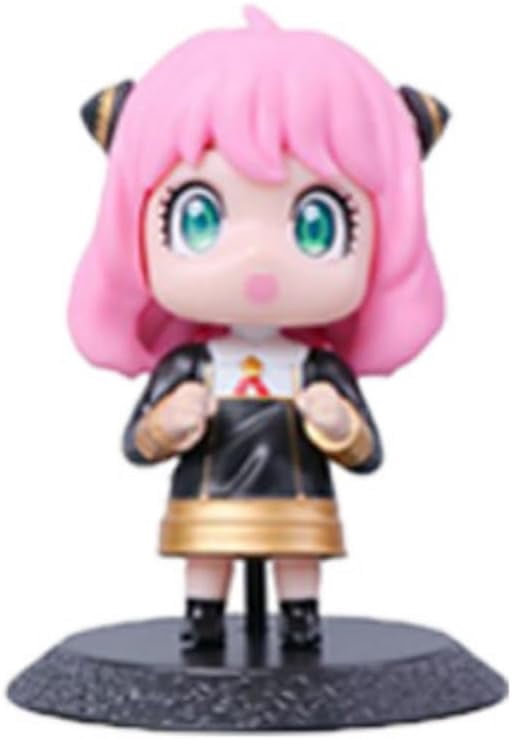 Newly Lloyd Forger Figure Anya Figure Yor Breccia Figure Six Q Version Standing Anime Figures 10cm/3.9inch Anime Statue Desktop Decor Gifts (A)