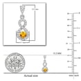 thumbnail image 2 of Dazzlingrock Collection 3mm Round Citrine & White Diamond Infinity Swirl Pushback Dangling Drop Earrings for Women (0.18 ctw, Color I-J, Clarity I1-I2) in 18K White Gold, 2 of 3