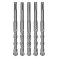 thumbnail image 1 of 5 Pcs Rotary Hammer Drill Bit 160mm Length 2 Flute Self Centering Carbide Tip Impact Drill Bits for Brick Stone Concrete 14mm/0.55in, 1 of 5