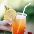 thumbnail image 4 of PEACNNG 1 Set Durable Glass Straws Drinking Glass Straws Clear Beverage Glass Straws, 4 of 5