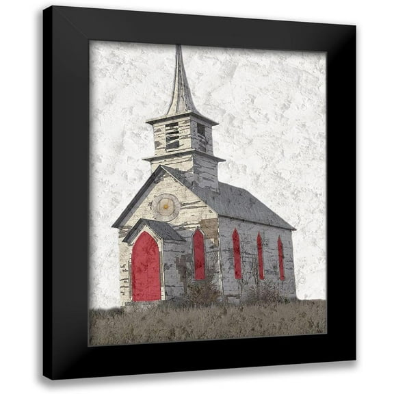 Phillip, Jamie 12x14 Black Modern Framed Museum Art Print Titled - Old Church