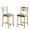 Gold, variant on WildBreak 22 inch High Back Bar Stools Set of 2,Upholstered Bar Chairs with Back for Kitchen, Black