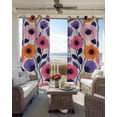 thumbnail image 6 of Pink Spring Floral Blackout Curtains for Bedroom Living Room Darkening Curtains 54 Inch Long Farmhouse Flower Modern Abstract Art Short Curtain for Small Window Treatment Grommet Drapes 42"x54"x2, 6 of 9