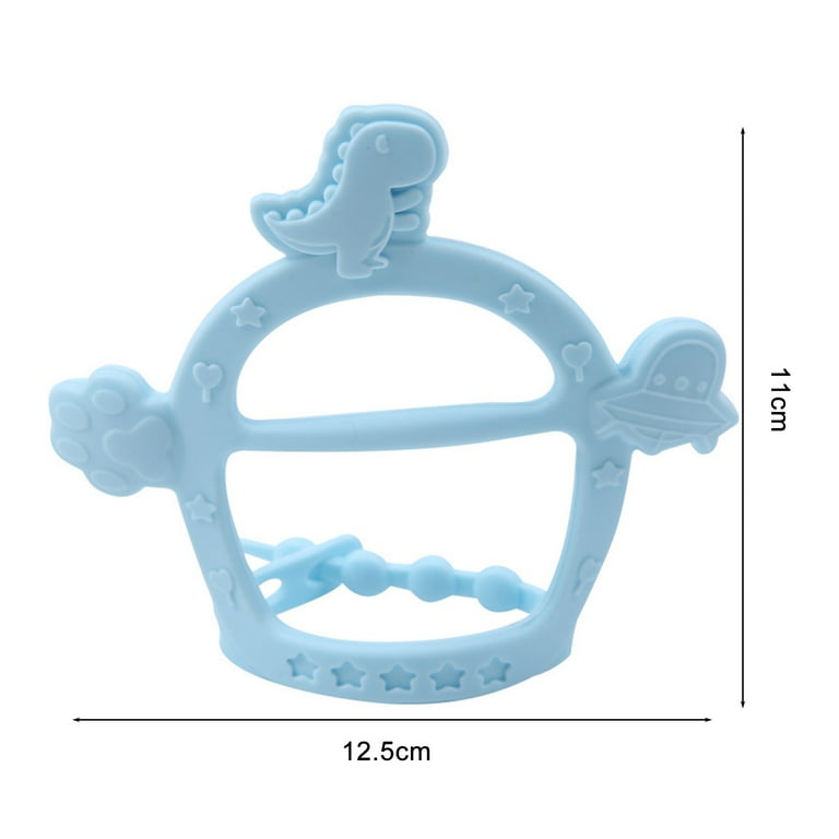 Silicone Baby Teether Toy .Dust-Proof Infants Chew Toys & Soothing Pacifier  2-in-1，Anti-Dropping Silicone Baby Wrist Teether Soothing Pacifier(1