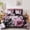 Black Purple, variant on 7-Piece King Khaki Floral Comforter Set, Elegant All Season Bed in a Bag with Sheets & Pillowcases