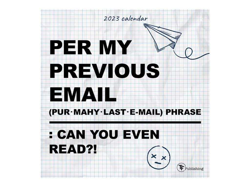 TF Publishing - Calendar - wall mount - 2023 - per my previous email - month to view - mini - 7.01 in x 7.01 in - dated