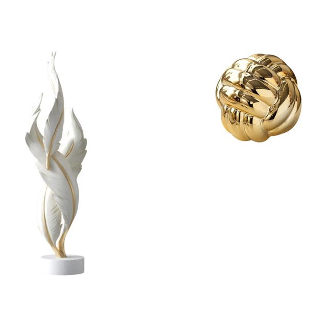 Escultura De Nudo De Pluma, Arte Moderno De Resina, Bola De Hilo, Adorno Decorativo Para Chimenea, Oficina, Armario, Amigos, Encimera, Entrada, Sala De Estar
