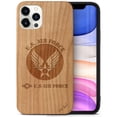 thumbnail image 1 of Case Yard Wooden Case Outside Soft TPU Silicone, Slim Fit Shockproof Wood Protective Phone Cover for Girls Boys Men and Women, Supports Wireless Charging Air Force 2 Design case for iPhone-11-Pro, 1 of 7