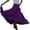 Purple, variant on Arlun Long Modern Standard Ballroom Dance Fancy Training Skirts for Women High Waist Ruffle Layered Flared Swing Flowy Maxi Skirt Solid Color Summer Mesh Skirts for Performance Red One Size