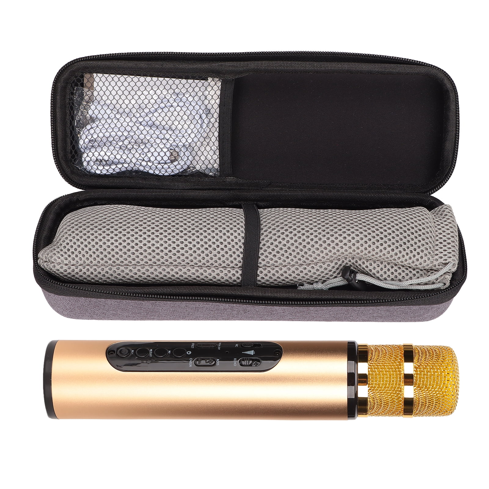 Microphone Bluetooth, Microphone de Karaoké Sans Fil, Microphone de Karaoké Portatif, Design Épuré