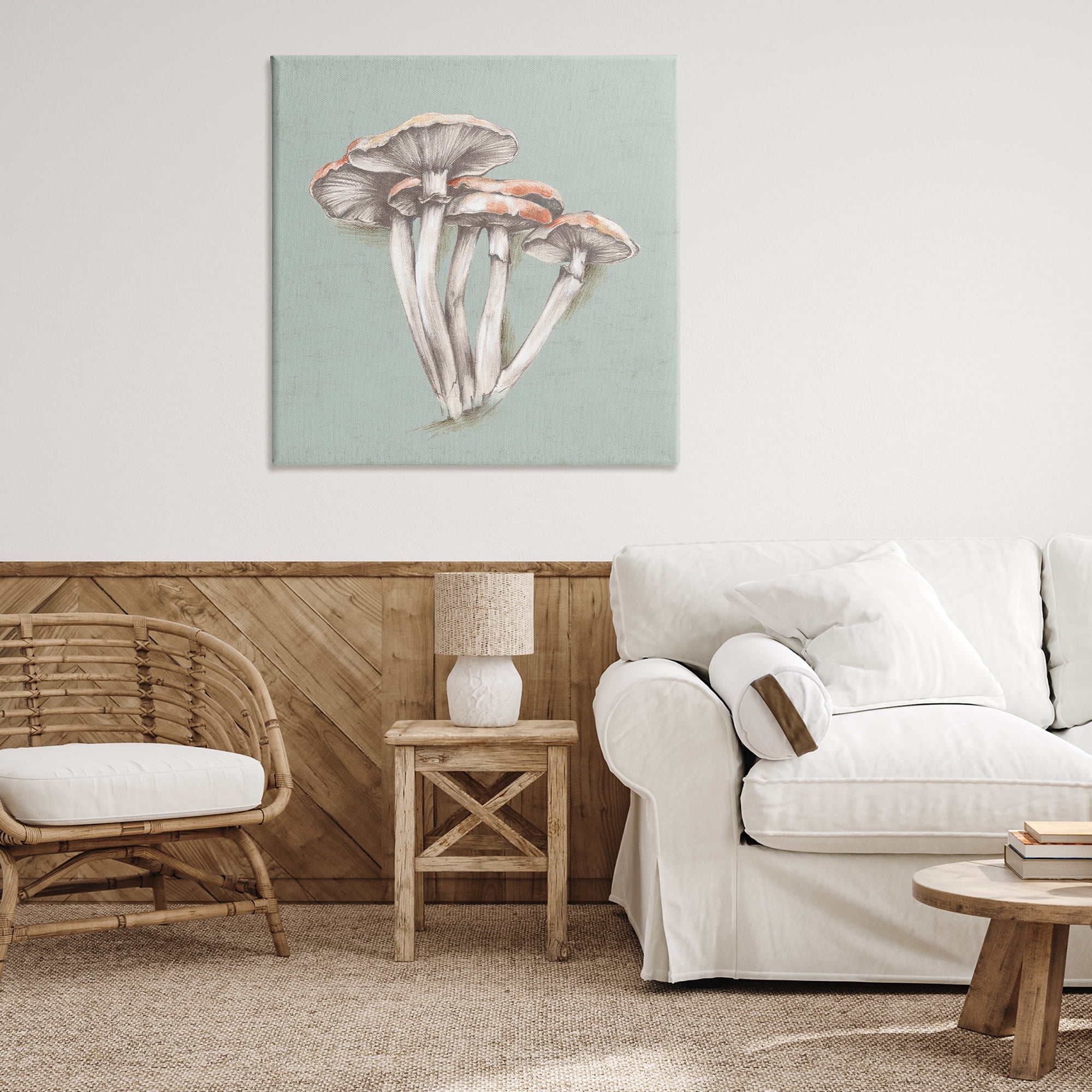 Stupell Industries Mushroom Bundle Drawing Plants & Flowers Painting Wrapped Canvas Art Print Wall Art, 36 x 36