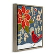 thumbnail image 4 of Stupell Industries Winter Cardinal in Snow Animals & Insects Painting Brown Floater Framed Canvas Art Print Wall Art, 18 x 18, 4 of 10