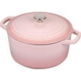 thumbnail image 6 of Enameled Cast Iron Dutch Oven Pot with Lid, for Bread Baking, Round Bread Oven- include Sourdough Bread Baking Supplies Set, 6QT, Pink, 6 of 7