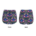 thumbnail image 3 of Yiaed Roosters 1 Print Women's Running Shorts with Liner 3 Zipper Pockets Elastic Workout Athletic Gym Yoga Shorts-Large, 3 of 7
