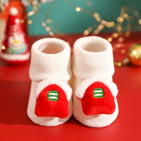 

AURIGATE Clearance! Baby and Toddler Socks Toddler Boys Girls Christmas Socks Breathable Kids Non-slip Thicken Indoor Toddler Shoes