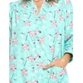 thumbnail image 5 of Casual Nights Women's Floral Snap Front Flannel Duster Long Sleeve Lounger Dress, 5 of 5