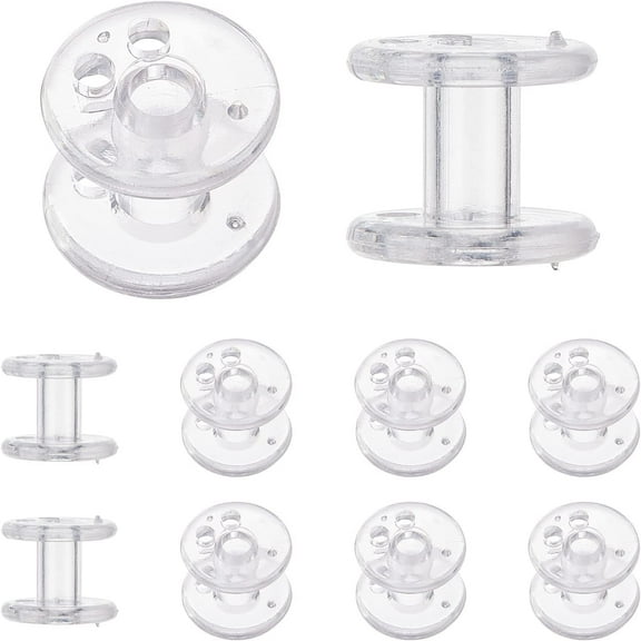 10Pcs Window Shade Spool Plastic Clear Pleated Shade Hold Downs Transparent RV Blind Parts Tensioner Covering Hardware Windows Cord Retainer First Kit for RV Day Night Home Bedroom 1bag