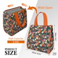 thumbnail image 3 of Pioneer Flower Floral Print Pattern Insulated Lunch Bag for Women & Adults,Large Portable Soft Cooler Lunch Bag,Thermal Food Storage Tote with Pearl Cotton,8.66L,8.75x5.75x9.5 Inch, 3 of 6