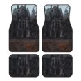 thumbnail image 1 of Balery Gloomy Mansion Forest Scene Juego de 4 Alfombrillas para Auto, Revestimientos de Caucho Resistente, Diseño Antideslizante, 1 of 7