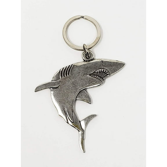 Heritage Pewter Shark Keychain