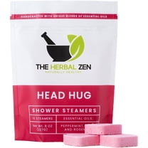 Head Hug Shower Steamers Aromatherapy For Relief - USA Made Valentines Day Gift for Her and Him - Peppermint & Rosemary Shower Bomb Tablets - Soothing Natural Essential Oils (10 Pack)