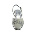 thumbnail image 2 of FLORAL Alma Women's Wide Width Open Shank Dress Slingback Shoes SILVER 7, 2 of 6