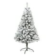 thumbnail image 2 of Nearly Natural 5ft. Flocked White River Mountain Pine Artificial Christmas Tree with Pinecones, Green, 2 of 6
