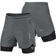 thumbnail image 6 of RDX Men’s Running Shorts, 2 in 1 Athletic Breathable Short Compression Liner, 2 Zipper and 2 Phone Pockets, Lightweight Quick Drying Elastic Shorts for Sports Workout Jogging Cycling Gym Bodybuilding, 6 of 6