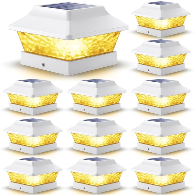 Luces Solares para Tapas de Poste SIEDiNLAR 4x4 de Metal 2 Modos Impermeables