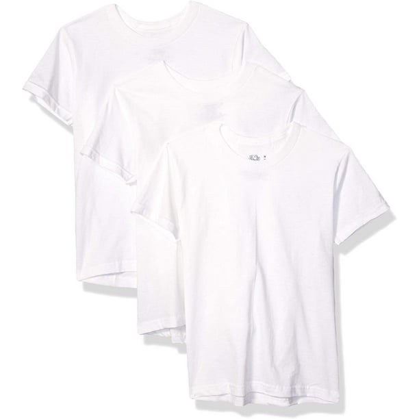 Fruit of the Loom Boys 3Pack White Crew Neck T Shirts Kids