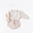 thumbnail image 5 of Salopette Tricotée à Manches Longues pour Bébé Fille, Combinaison Tricotée d'Automne pour Bébé, Chandail, 5 of 5