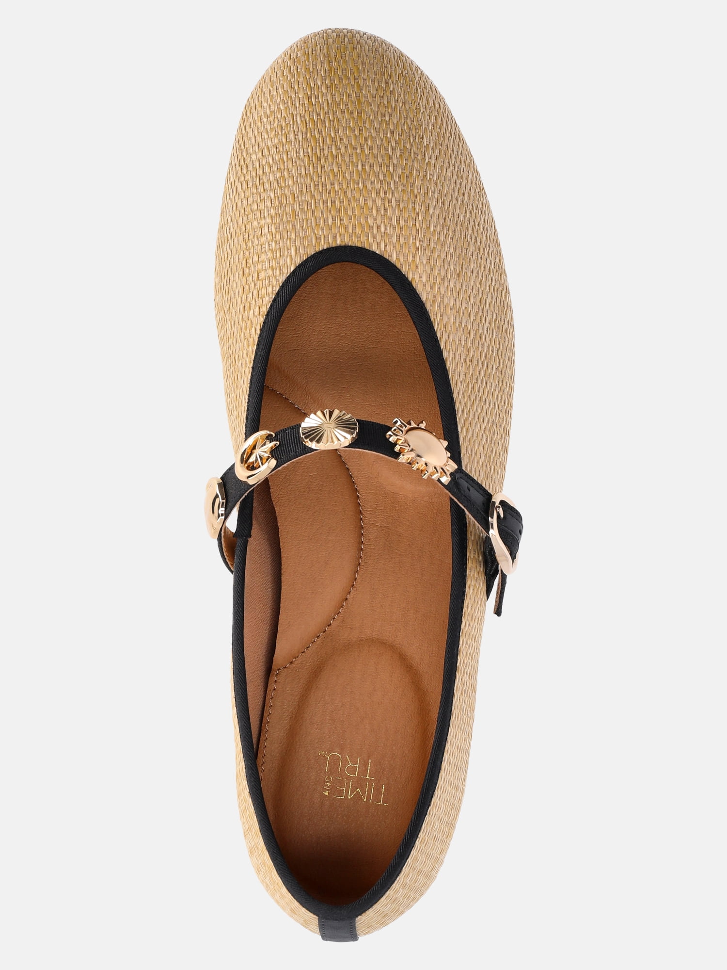 Time and Tru Women's Mary Jane Flats with Charm Strap