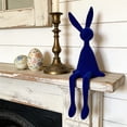 thumbnail image 6 of Taotanxi Easter Flocked Bunny Goth FigurineTie 11 in Easterween Rabbit Tabletop Decorations for Easter Centerpieces Easterween Ornament Spring Home Party Mantel Decor(Blue), 6 of 6
