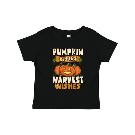 

Inktastic Halloween Pumpkin Kisses Harvest Wishes Gift Toddler Boy or Toddler Girl T-Shirt