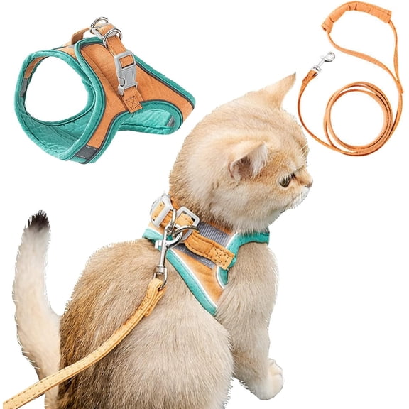 Cat Harness with Leash Soft Breathable Vest for Walking and Travel, XL Cat Halter