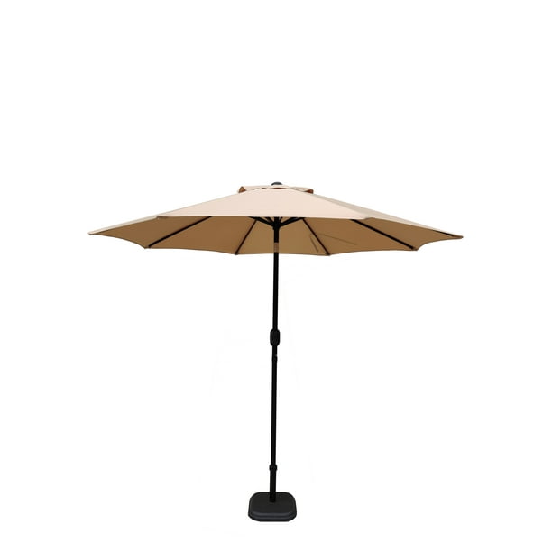 Caribbean Tropics 9 Foot Patio Umbrella With Vent And Tilt Mechanism Beige Com Caribbean Tropics 9 Foot Patio Umbrella, Patio Umbrella Tilt Mechanism