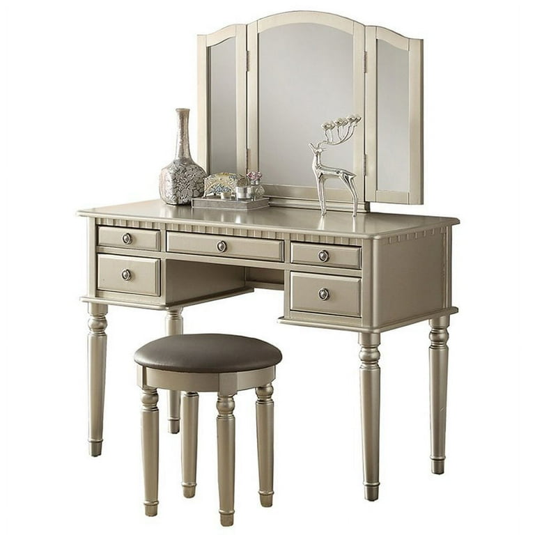 Dikomo vanity set with stool and mirror shop