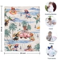 thumbnail image 4 of Dachshunds Tropical Beach Blanket,Comfortable Soft Lamb Wool Throw Blanket,All Season,Warm Lightweight Blankets for Sofa Bed Couch Living Room Chair,30"x40", 4 of 4